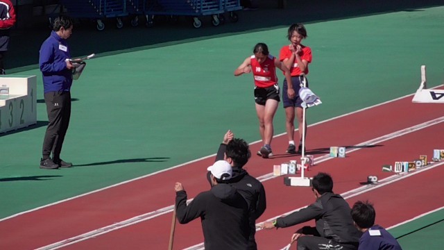 共通女子走り幅跳びの様子